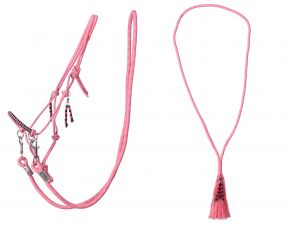 Rope halter combi Liberty Flamingo pink Full