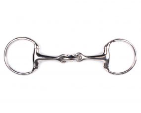 Eggbutt bit double jointed Stainless steel Silver 13.5