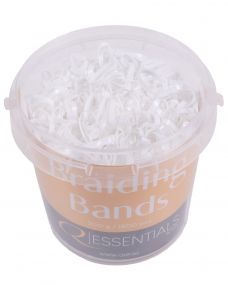 Rubber braiding bands wide White 200 gr