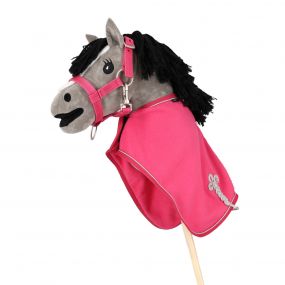 Fleece rug Hobby horse Fuchsia