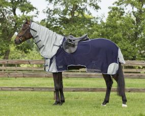 Exercise fly sheet with Neck Blue 185