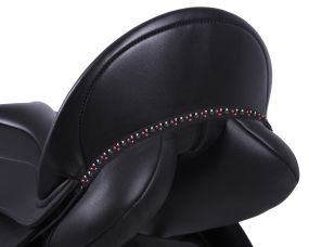 Saddle jewel Chianti Black/burgundy Pony