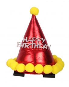 Birthday hat horse Red